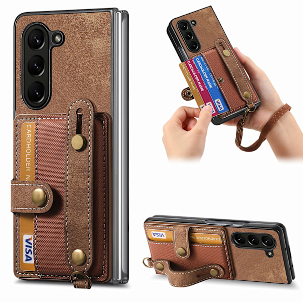 Samsung Galaxy Z Fold 6 - Smart skydd med plånbok & stativ Grön