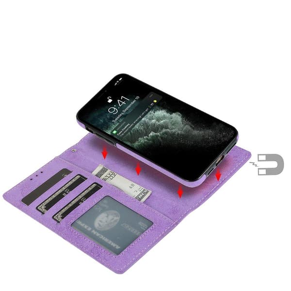 iPhone 12 Pro Max - Lompakkokotelo, jossa kaksoistoiminto Ljusblå