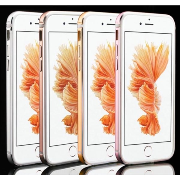 iPhone 6/6S Plus - Stilren Bumper i Aluminium och Silikon Guld Guld