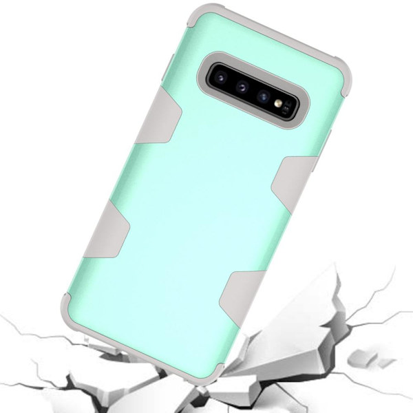 Samsung S10 Plus - Praktiskt och Skyddande Skal "Rugged Robot" Lila