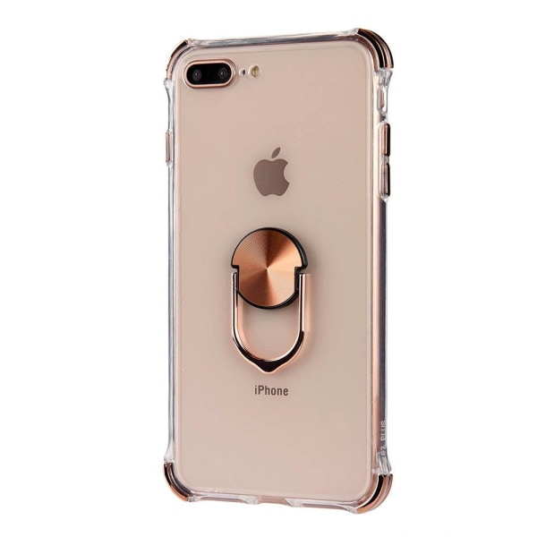 iPhone 7 Plus - Praktisk beskyttelsescover med ringholder Blå