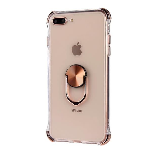 iPhone 7 Plus - Praktiskt Skyddande Skal med Ringhållare Blå Blå
