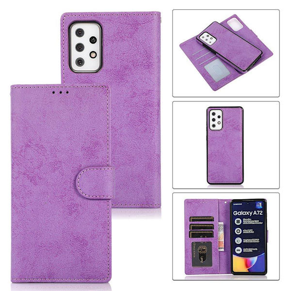 Samsung Galaxy A52 - LEMAN Wallet etui Lila