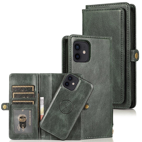 iPhone 12 Mini - Robust 2-1 Plånboksfodral Brun
