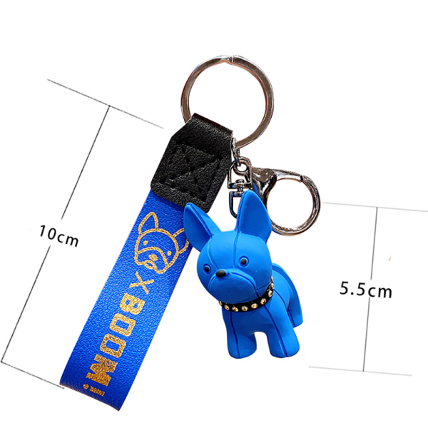 Stilren Bulldog Nyckelring Rosa