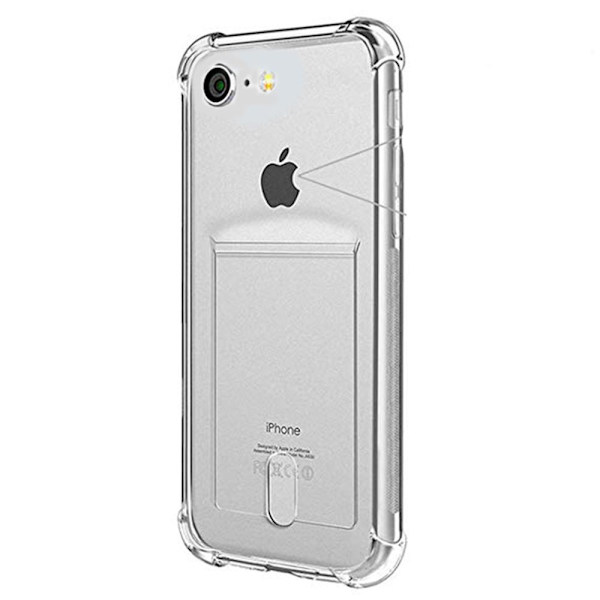 Huolellisesti suunniteltu suojakotelo korttikotelolla - iPhone 8 Transparent