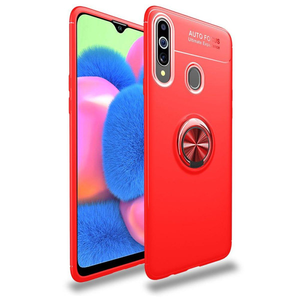 Samsung Galaxy A20S - Cover med ringholder Röd