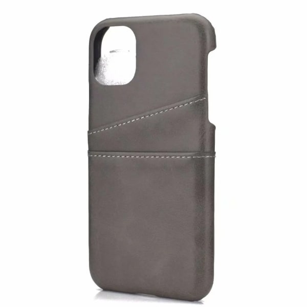 iPhone 15 Pro - Slimmat PU-läderfodral med 2-kortfack Ljusbrun