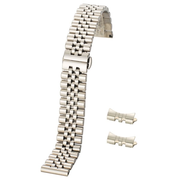 Robust Rostfritt Stål Klockarmbands Länk Silver 14MM