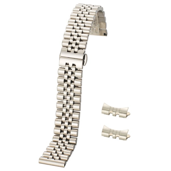 Robust Rostfritt Stål Klockarmbands Länk Silver/Roséguld 18mm
