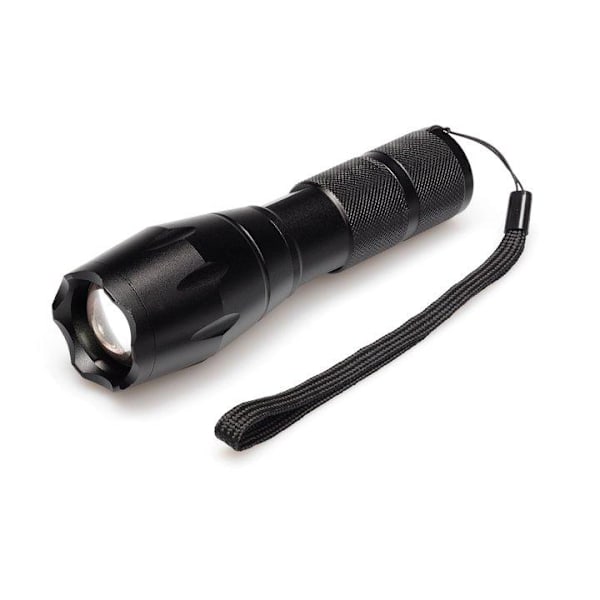 T6 Zoom LED Ficklampa Svart Svart