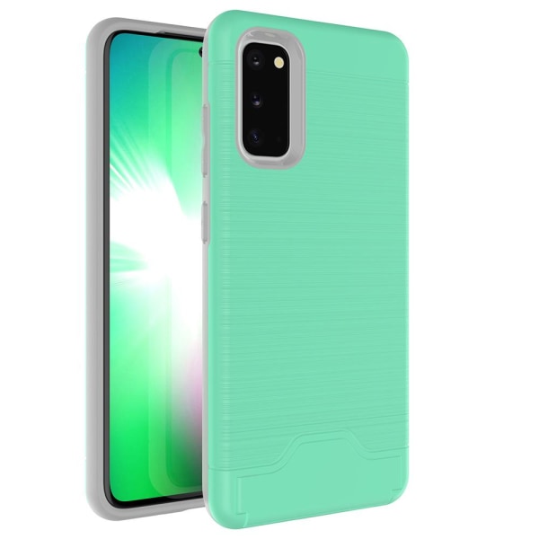 Samsung Galaxy S20 - JENSEN Cover med kortrum Green Grön
