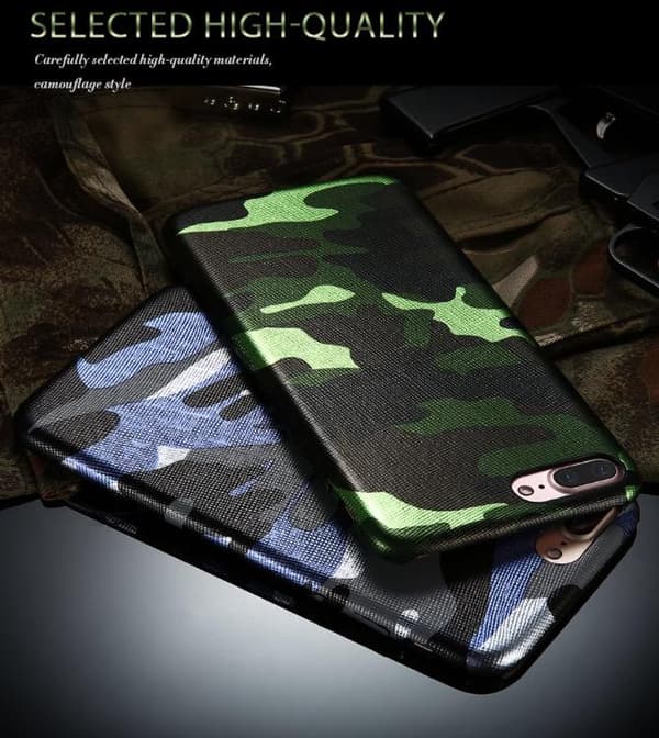 Stilrent Exklusivt Militärmönstrat skal - iPhone 7 PLUS NKOBEE Brun