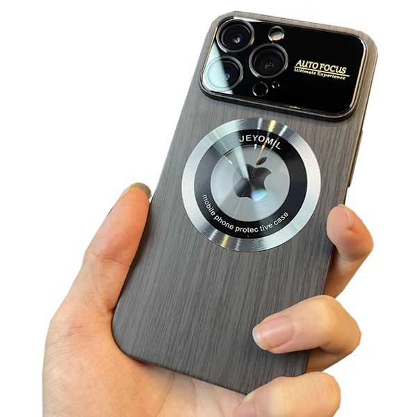 iPhone 12 pro - Trätexturerat Magsafe Trådlöst Laddningsskal Brun