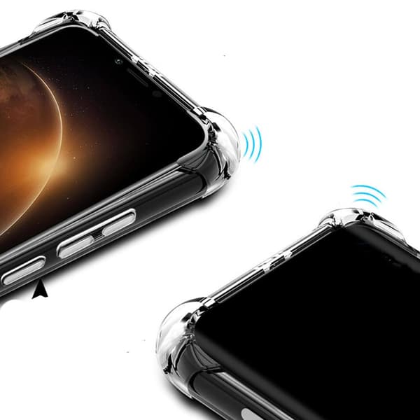 Samsung Galaxy A10 - Skyddsskal med Kortfack Transparent/Genomskinlig