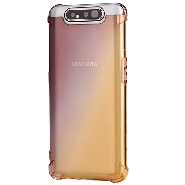 Samsung Galaxy A80 - Slidstærkt silikonecover tykt hjørne FLOVEME Rosa/Lila