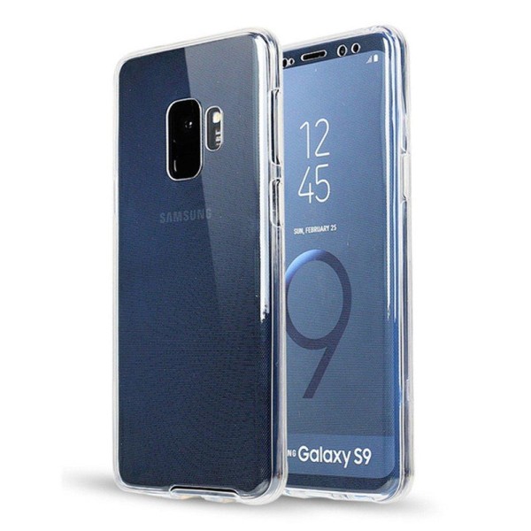 Samsung Galaxy S9 Dobbeltsidet silikone etui med TOUCH FUNKTION Blå