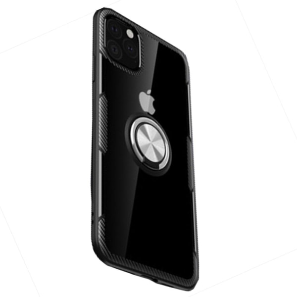 iPhone 11 Pro Max - Käytännöllinen kotelo sormustelineellä (LEMAN) Marinblå