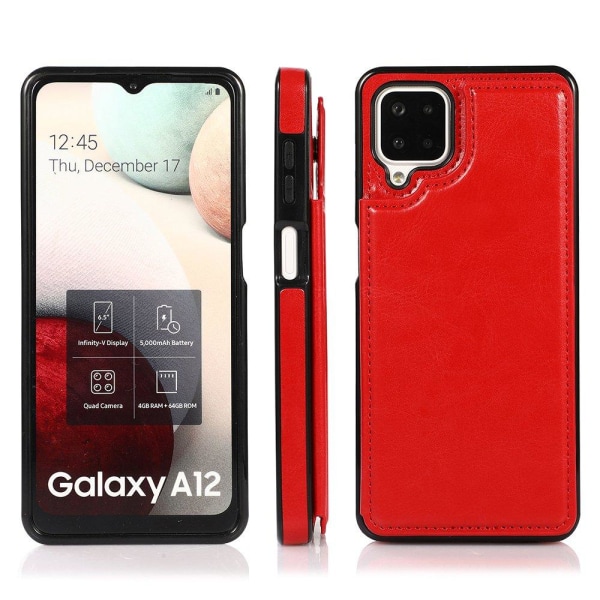 Samsung Galaxy A12 - Deksel med kortholder Röd