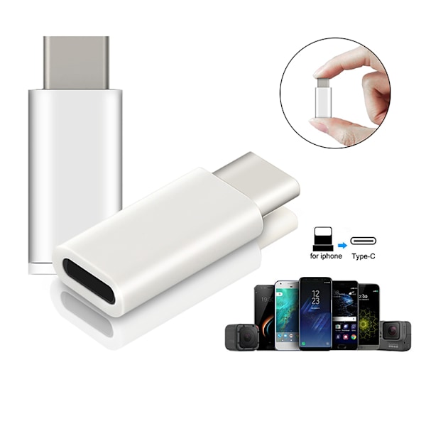 Adapter iPhone till USB-C USB 3.0 PLUG AND PLAY Svart