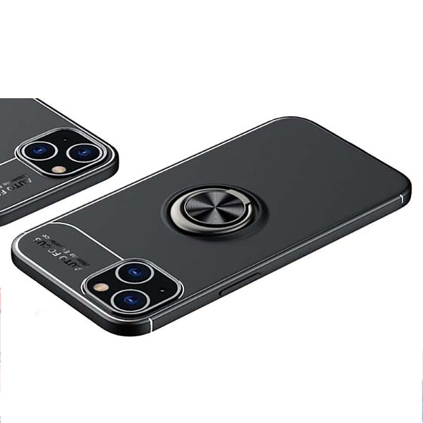 iPhone 14 Plus - Skal med Ringhållare Svart