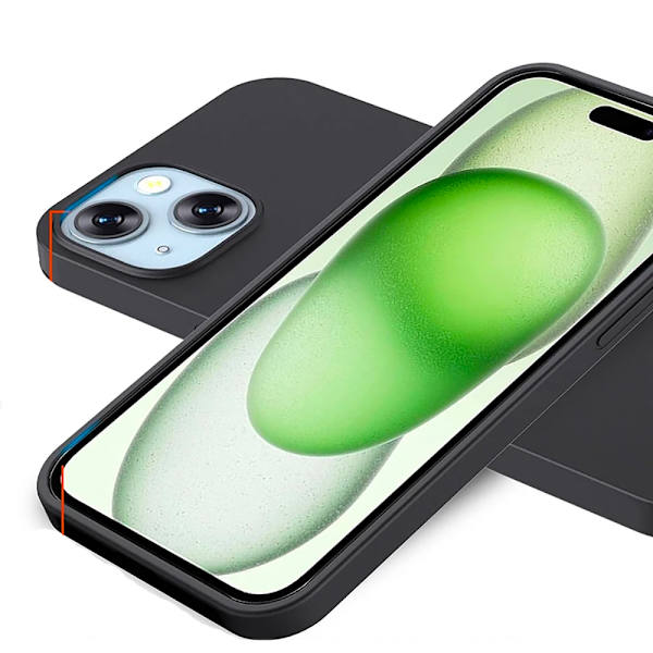 iPhone 15 - Stilrent Mattbehandlat Tunt Skal Svart Svart