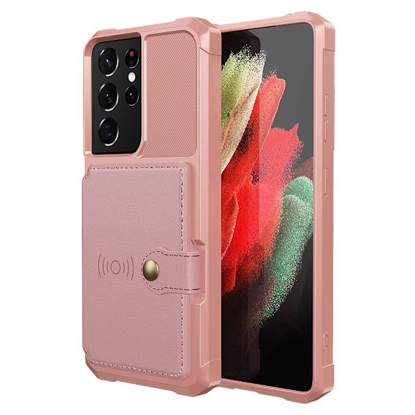 Samsung Galaxy S21 Ultra - Cover med kortholder Blå