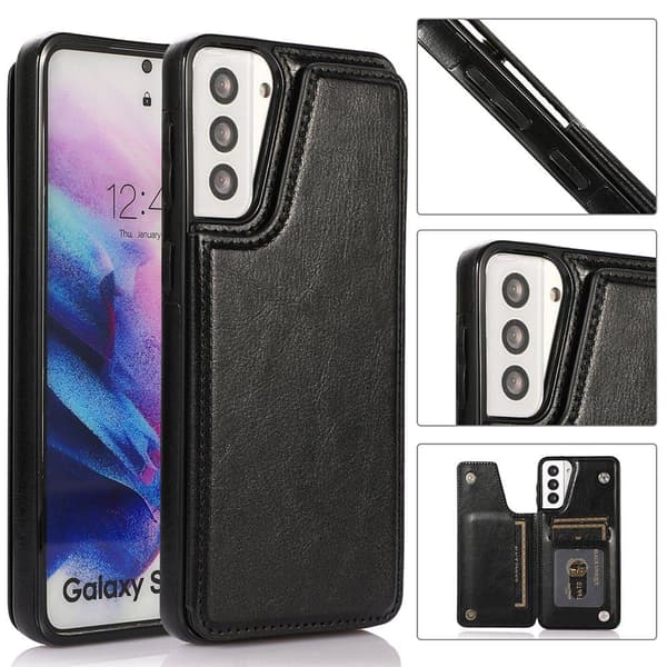Samsung Galaxy S21 - Etui med kortholder Röd