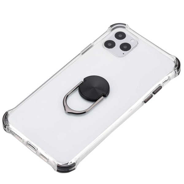 iPhone 11 Pro - Praktiskt Skyddsskal med Ringhållare Black Svart