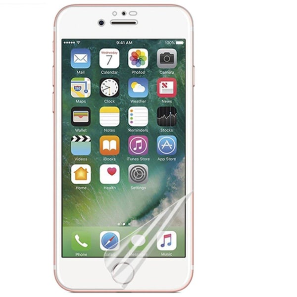 iPhone 8 Skärmskydd 9H Nano-Soft Screen-Fit HD-Clear Transparent/Genomskinlig