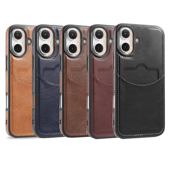 iPhone 16 - Stilrent plånboksfodral i exklusiv design Blå