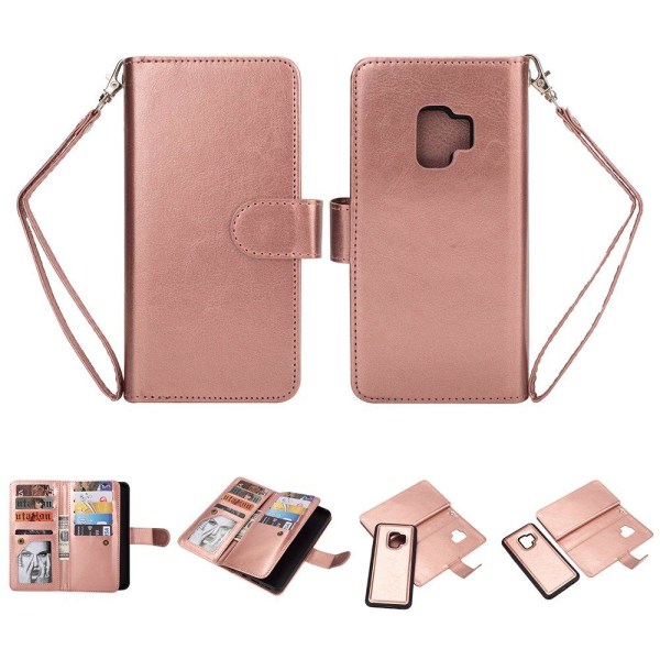Stilig lommebokdeksel (9-Card) for Samsung Galaxy S9+ LEMAN Vit