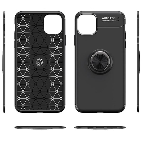 iPhone 12 Mini - Praktiskt Skal med Ringhållare Svart/Blå