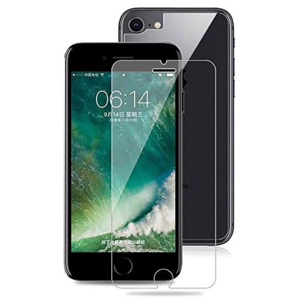 iPhone 8 2-PACK Back Screen Protector 9H Screen-Fit HD-Clear. Transparent/Genomskinlig