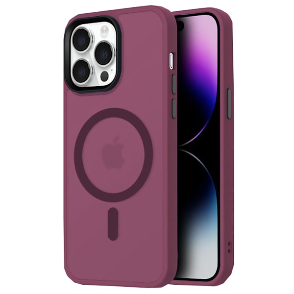 iPhone 16 Pro - Säkert Magnetiskt Skal med Stil i 10 Färger Rosa