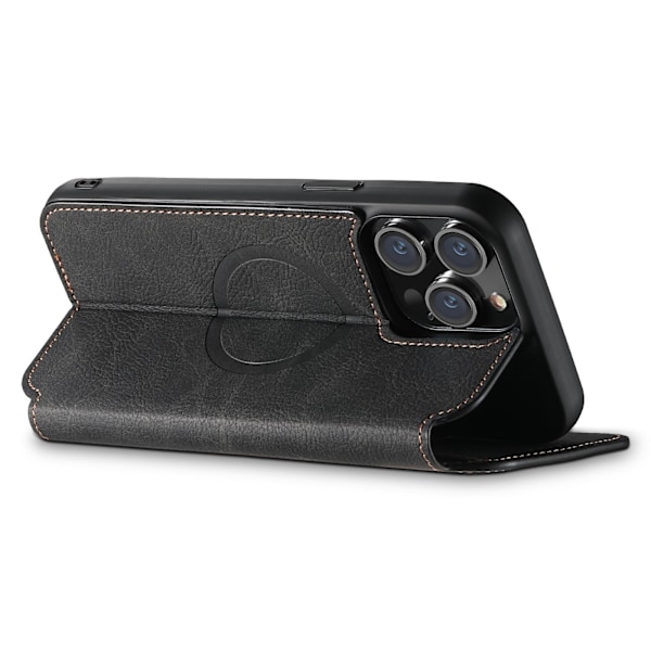iPhone 12/12 Pro - Elegant Wallet Case med MagSafe Mörkbrun