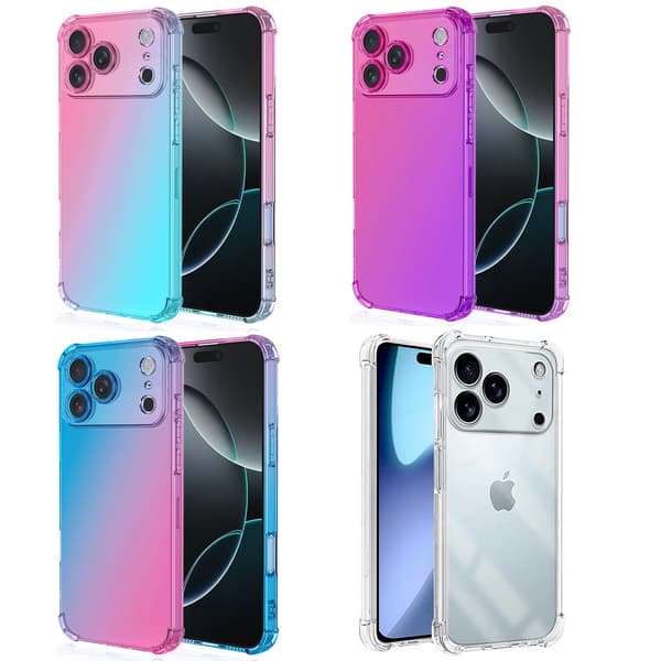 iPhone 17 Pro Silikon-Gel Skal Rosa/Lila
