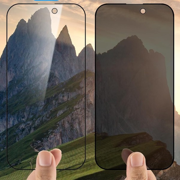 iPhone 15 Plus - Skärmskydd 2.5D Black Spy