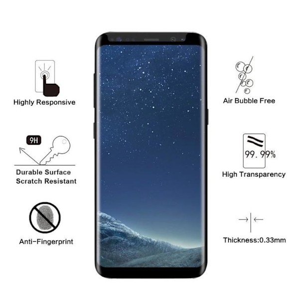 Samsung Galaxy S8+ Skärmskydd CASE-Friendly HeliGuard ORIGINAL Vit