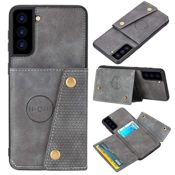 Samsung Galaxy S21 - Kuori korttipidikkeellä Mörkblå