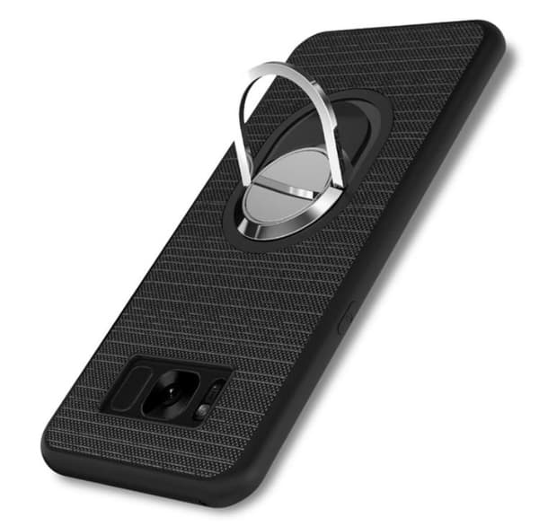 Galaxy S8 + - Stilrent Silikonskal med Ringhållare FLOVEME Grå Grå