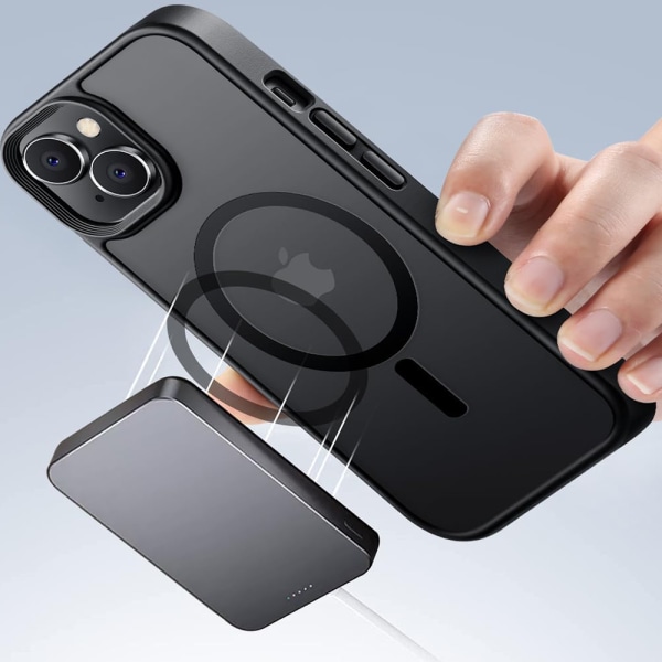 iPhone 15 Plus - Smidigt Magnetiskt Matt Fodral