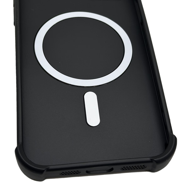 iPhone 14 - Silikonskal med Magnetiskt Stötskydd Vintage Vit