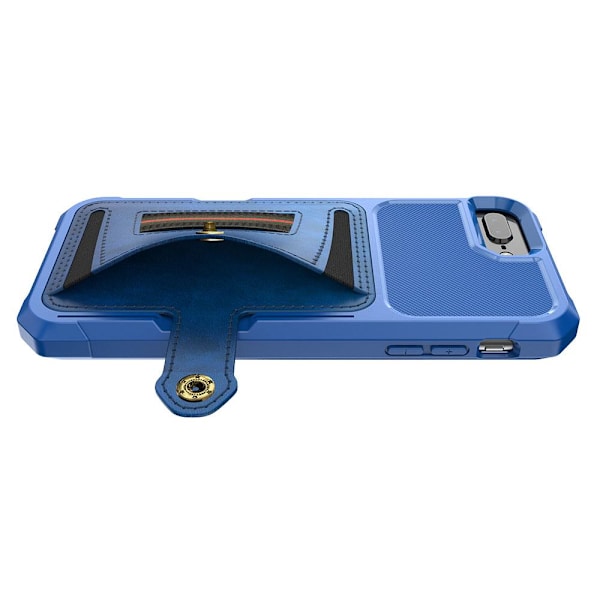 Genomtänkt Skal med Kortfack - iPhone 7 Plus Grön