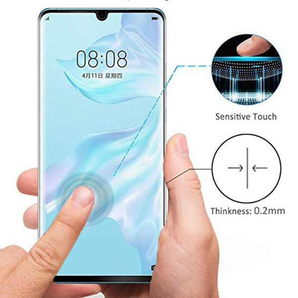 Huawei P30 Pro Skärmskydd 3-PACK 3D 9H HD-Clear Transparent/Genomskinlig