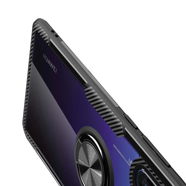 Huawei P30 Pro - Stilsäkert Hybridskal med Ringhållare (LEMAN) Blå/Blå