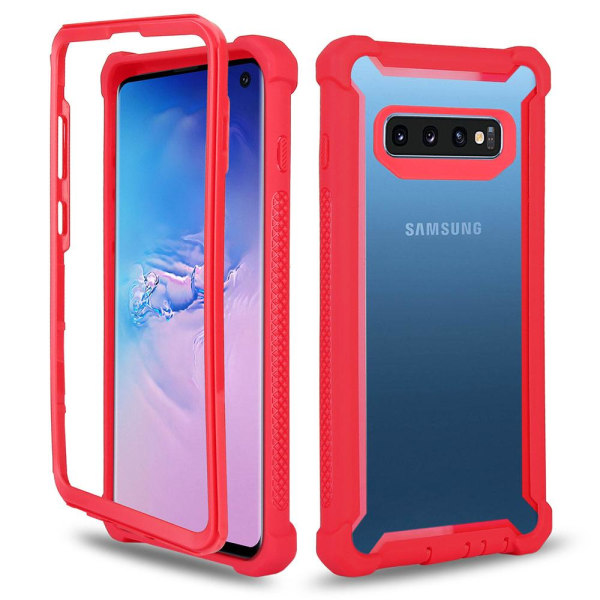 Samsung Galaxy S10 – tehokas suojakuori (ARMY) Svart/Röd