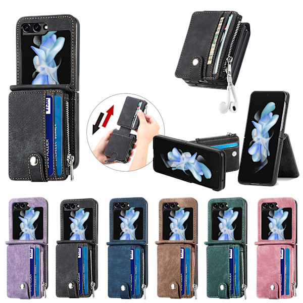 Galaxy Z Flip 5 5G - 2 i 1 Plånboksfodral med kortfack Svart