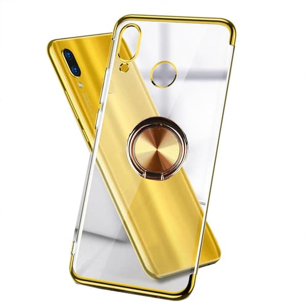 Huawei P Smart 2019 - Praktisk silikonecover med ringholder Röd