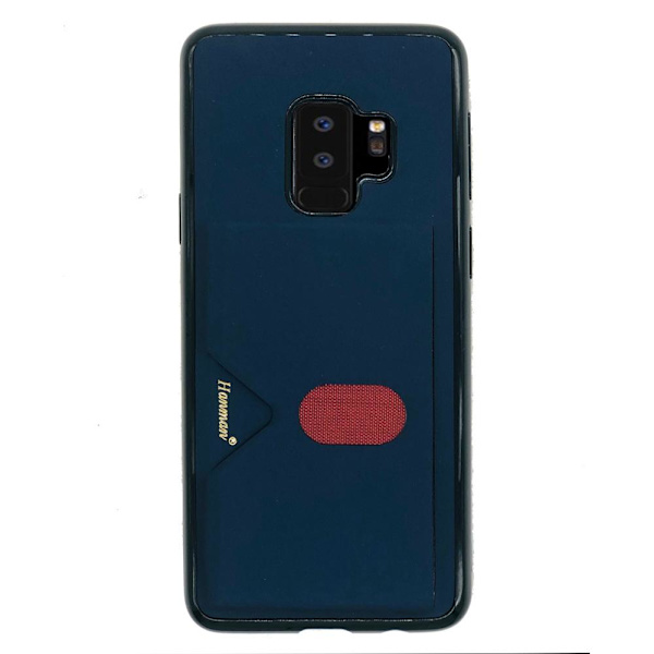 Samsung Galaxy S9 Plus - Stilrent Praktiskt Skal med Kortfack Mörkblå